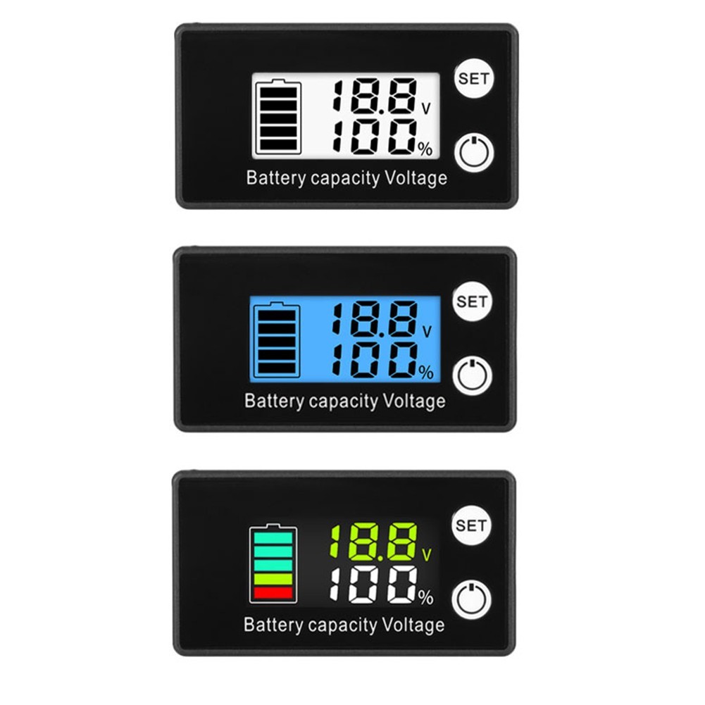 Voltage Gauge Battery Capacity Indicator for Car Motorcycle DC7V 68V Range