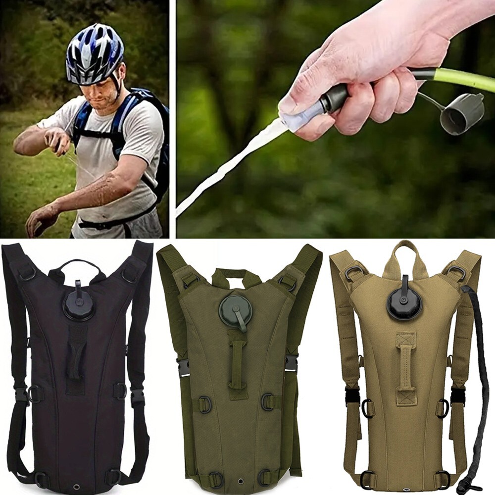 Tactical Outdoor Water Bag Backpack 3L Hiking Camping Cycling Sports Portable