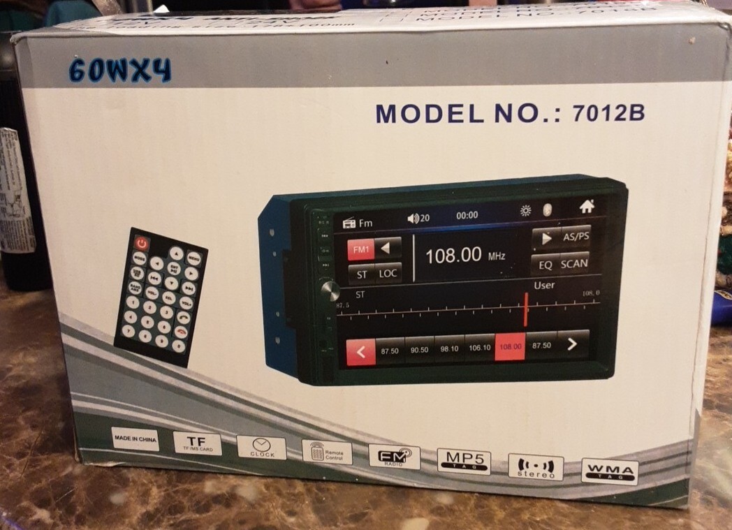 Car mp5-player 7 " touch screen W/ remote rearview camera 60W 12V