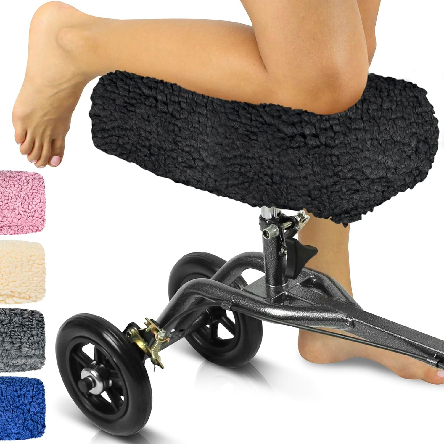 Funda de almohadilla para patinete de rodillas: espuma viscoelástica de piel de