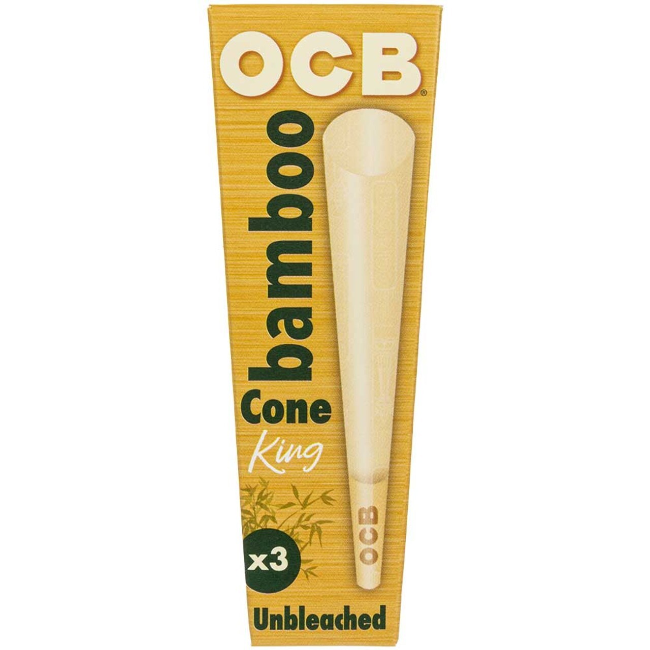 😎OCB BAMBOO UNBLEACHED CONES✨KING SIZE✨(32CT)
