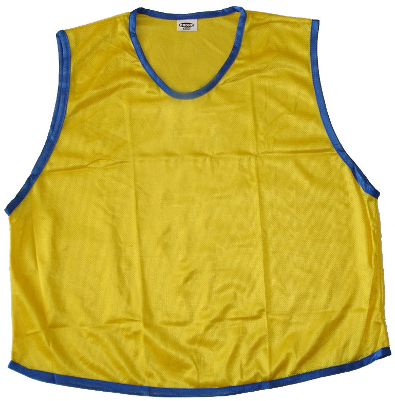 12 YELLOW ADULT SOCCER BASKETBALL MESH SCRIMMAGE VESTS