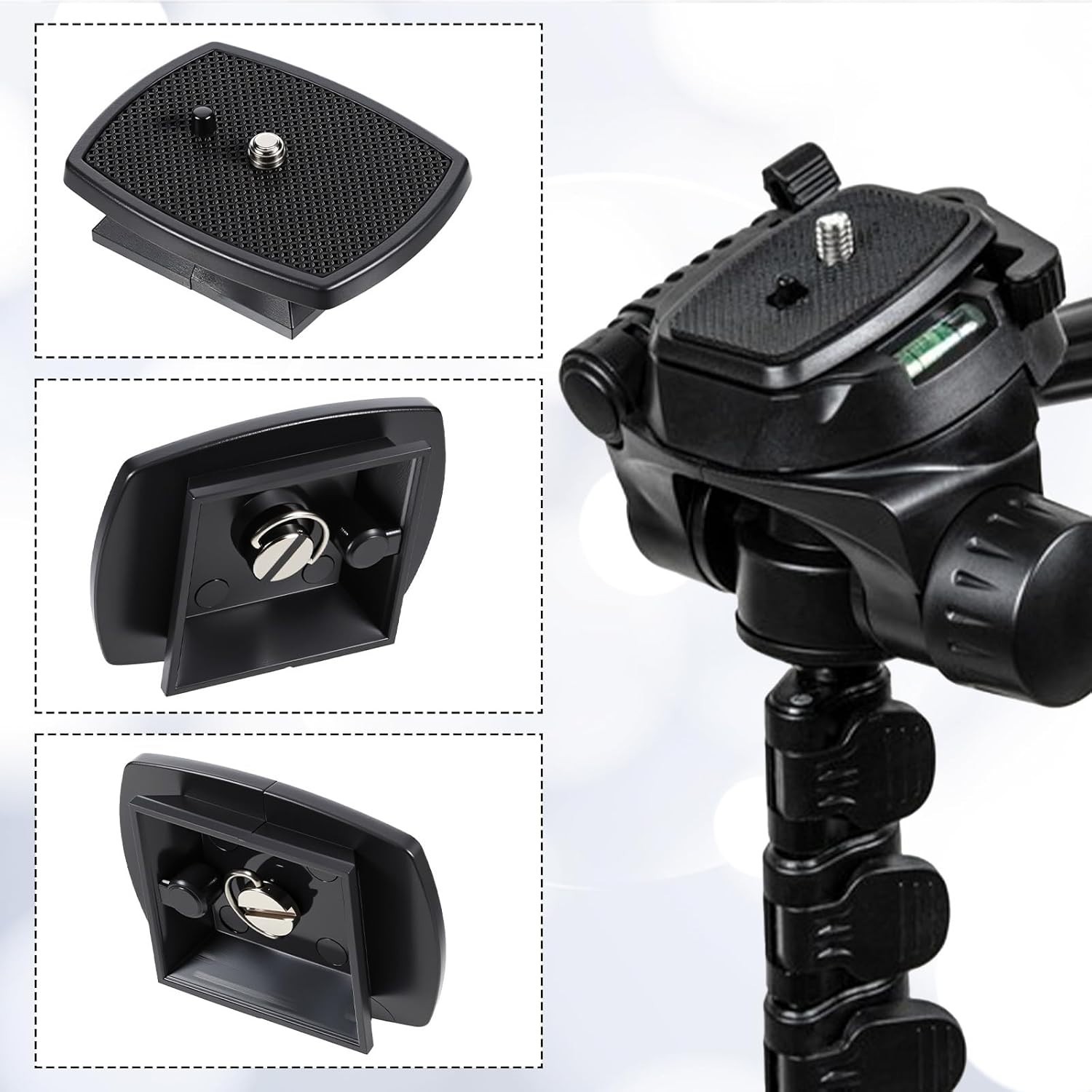 2 PCS Universal Quick Release Plates 43mm for Tripods - Durable & Lightweight