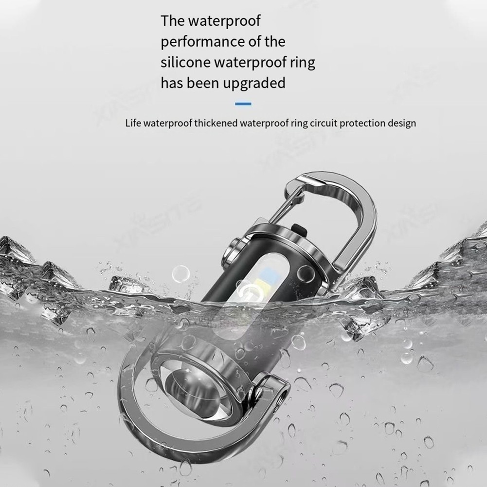 For Outdoor Mini Keychain Flashlight With USB Power Bank Functionality