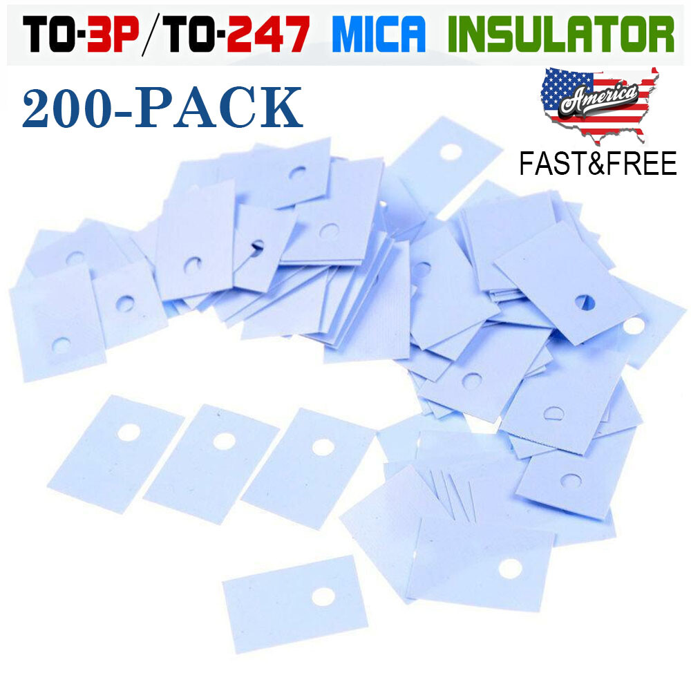 200PCS TO-3P TO-247 Insulation Pad Sheet Mica Insulator Pads-thermal Insulation