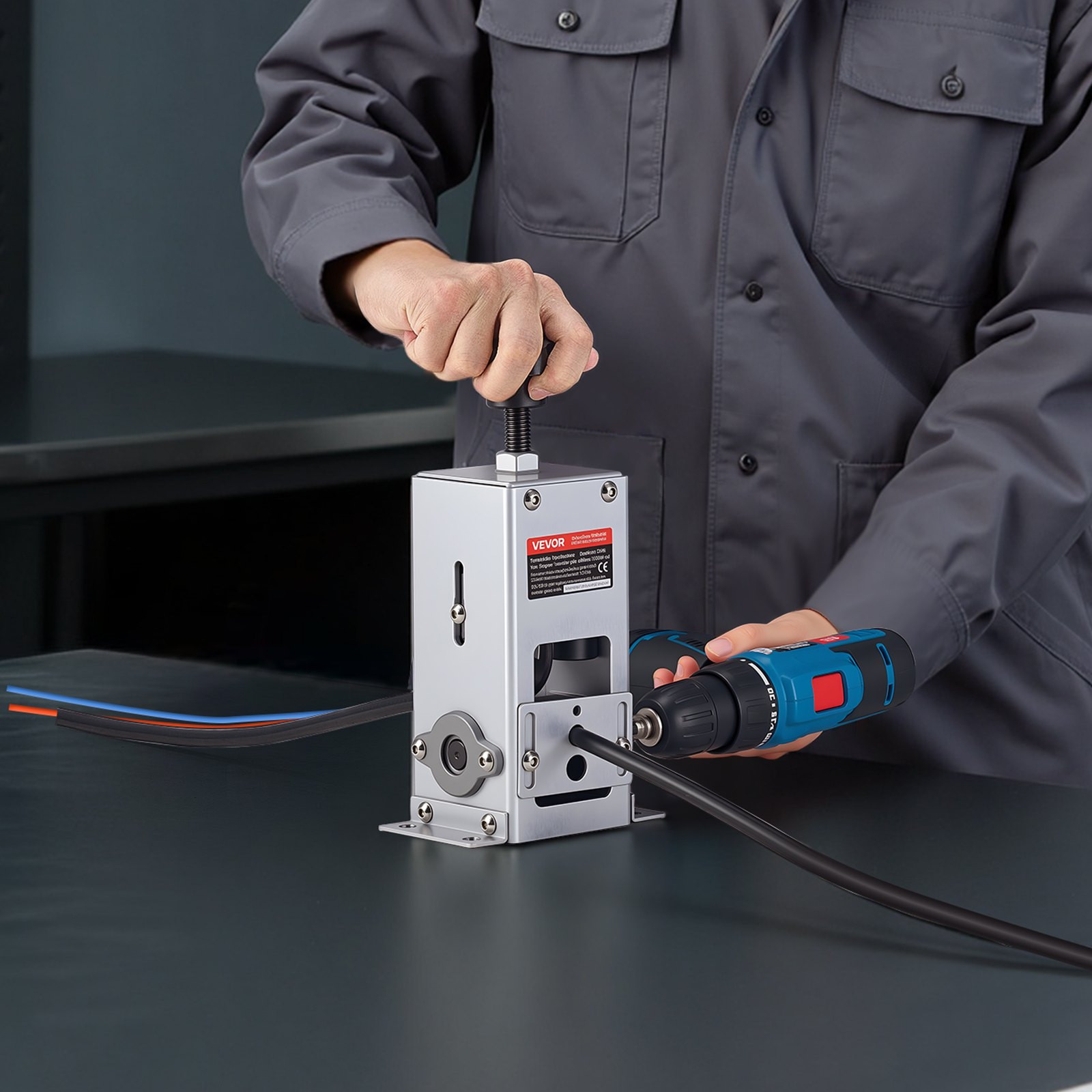 Manual Wire Stripping Machine 0.06–1.18" Copper Cable Stripper Tool Heavy Duty
