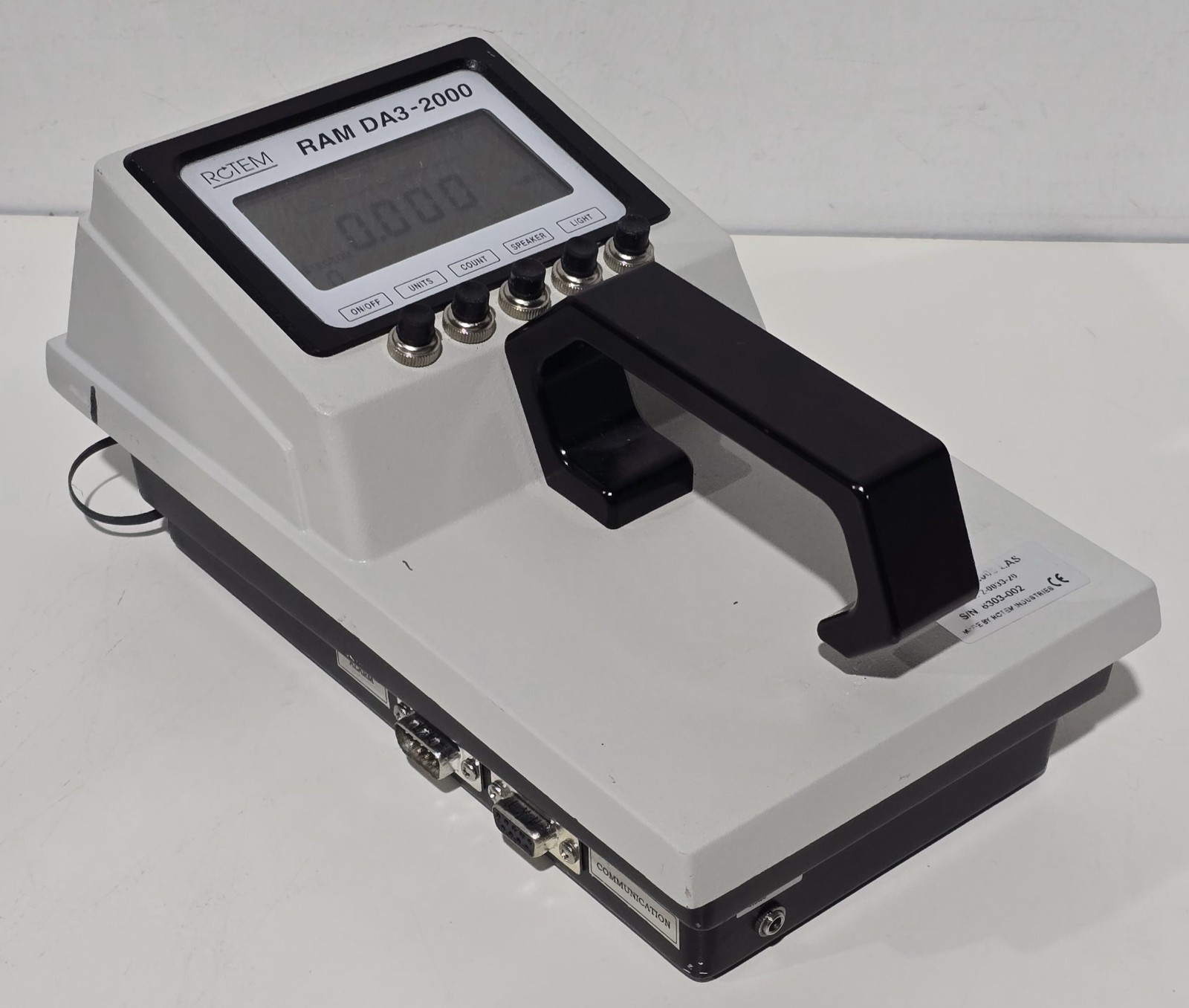 Rotem RAM DA 2000 Radiation Survey Meter DA3-2000 Model 2-033-20