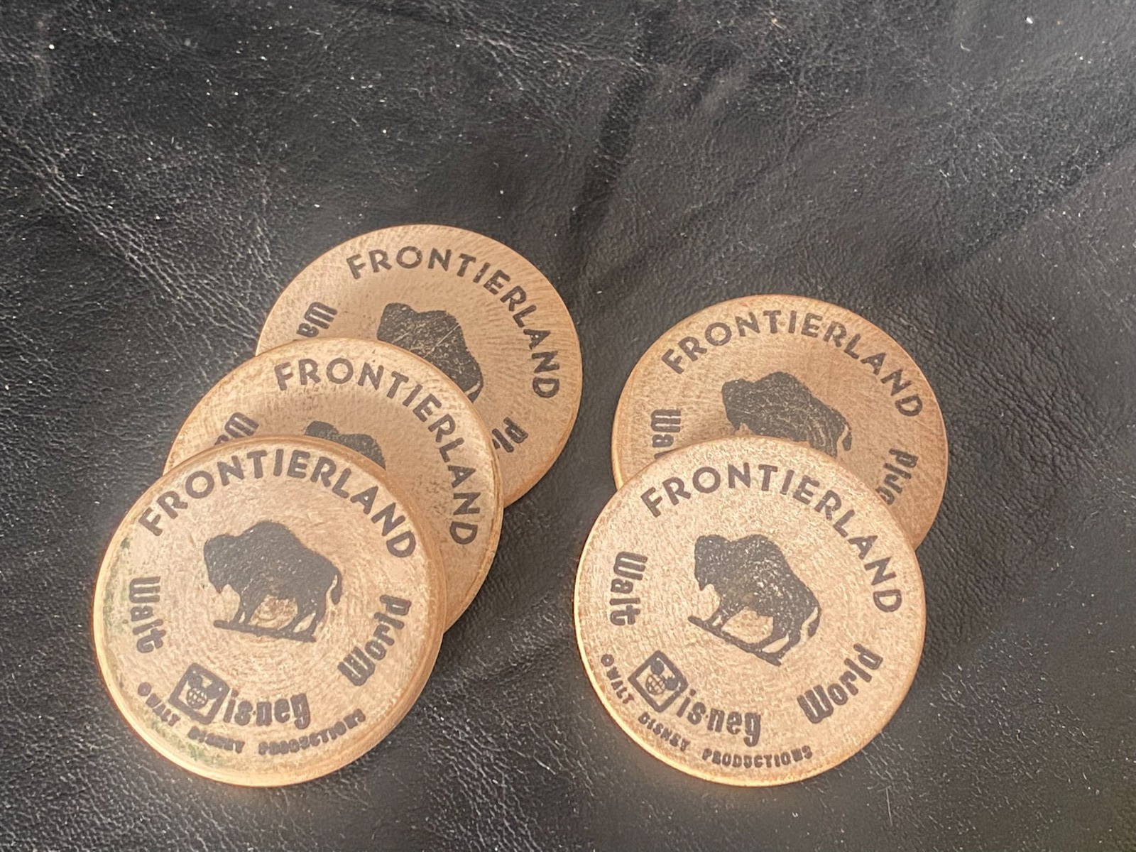 Frontierland Walt Disney World Wooden Nickel lot of 5