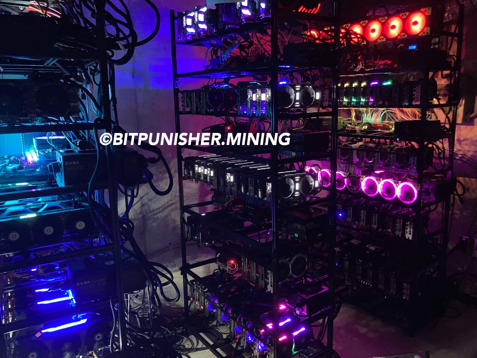 80 GPU Mining Rig Open Frame BITCOIN BTC, Pyrin Crypto Currency Miner Computer