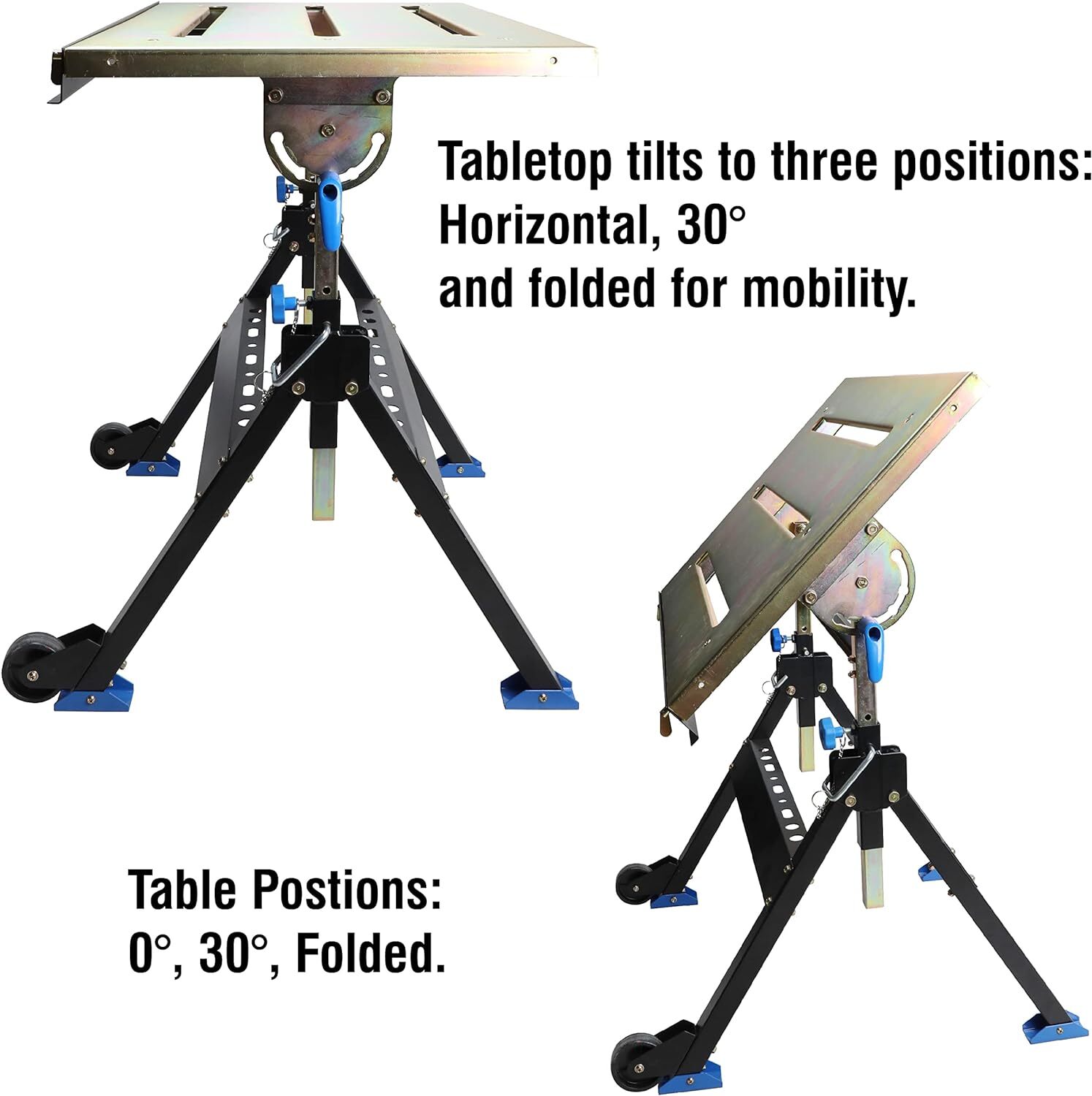 Adjustable Welding Table with Wheels Portable Steel Stand Workbench Buy It Now