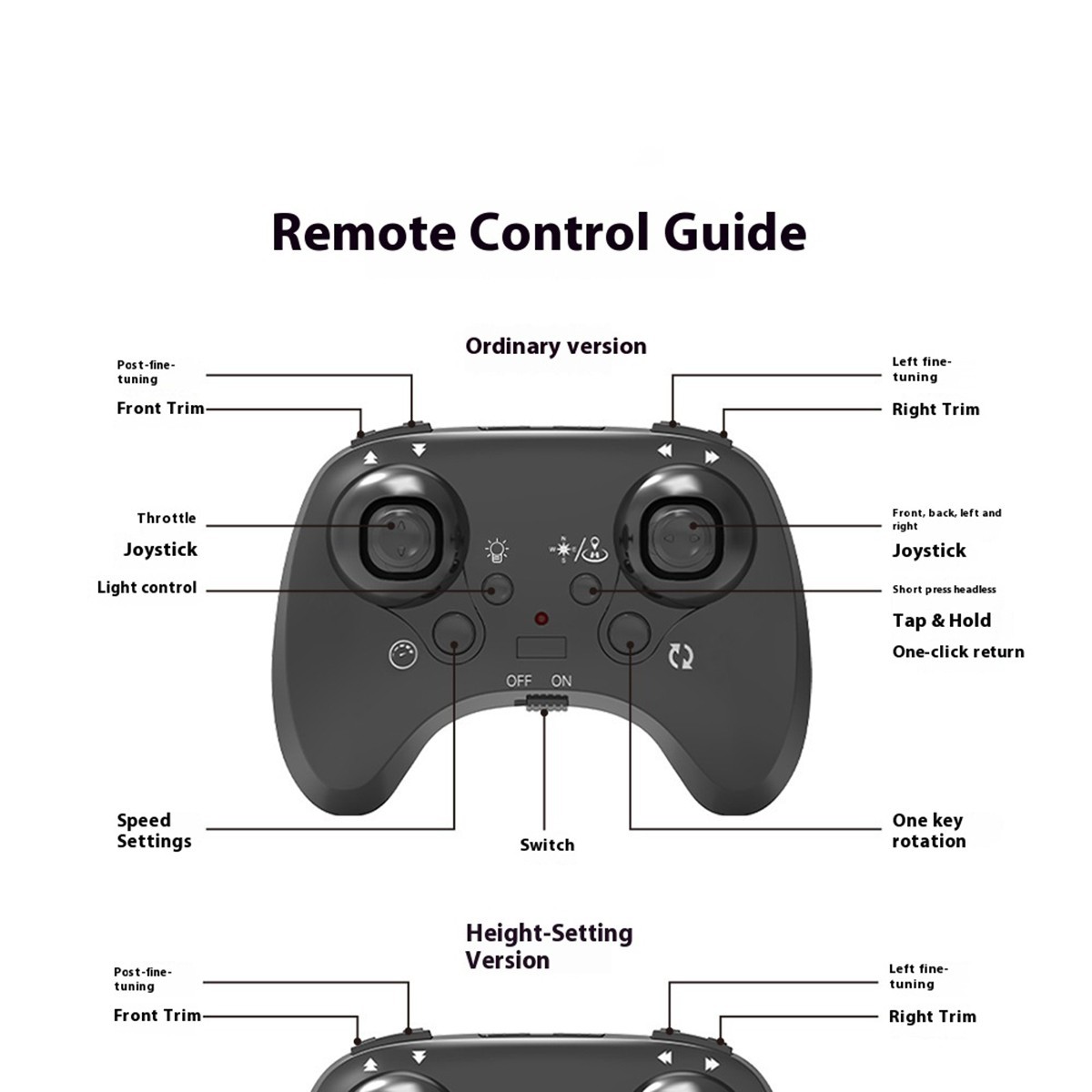 Remote Control Handheld Drone UFO Flying Object Quadcopter One Key Take-off/land