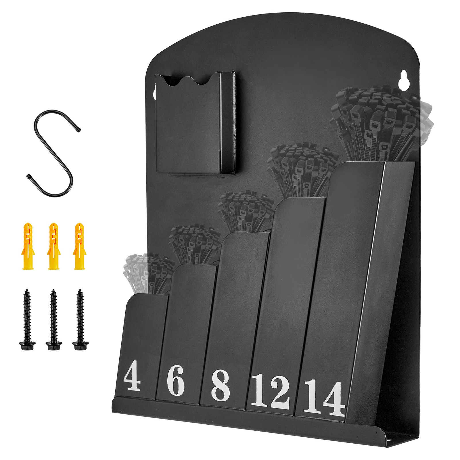 Cable Tie Holder Wall Mount Storage Rack For Zip Ties Workshop Garage Organizer
