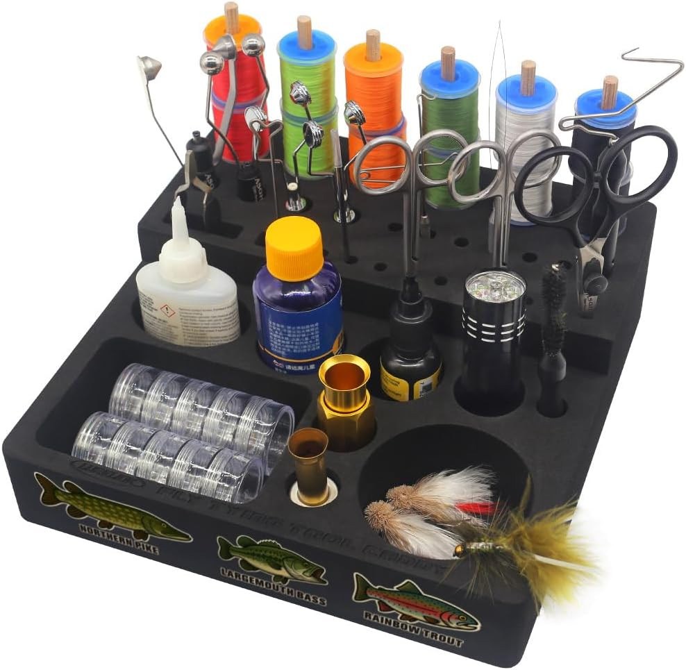 Fly Tying Tool Caddy Organizer-Essential for Fly Tying Stations & Fishing Tool O