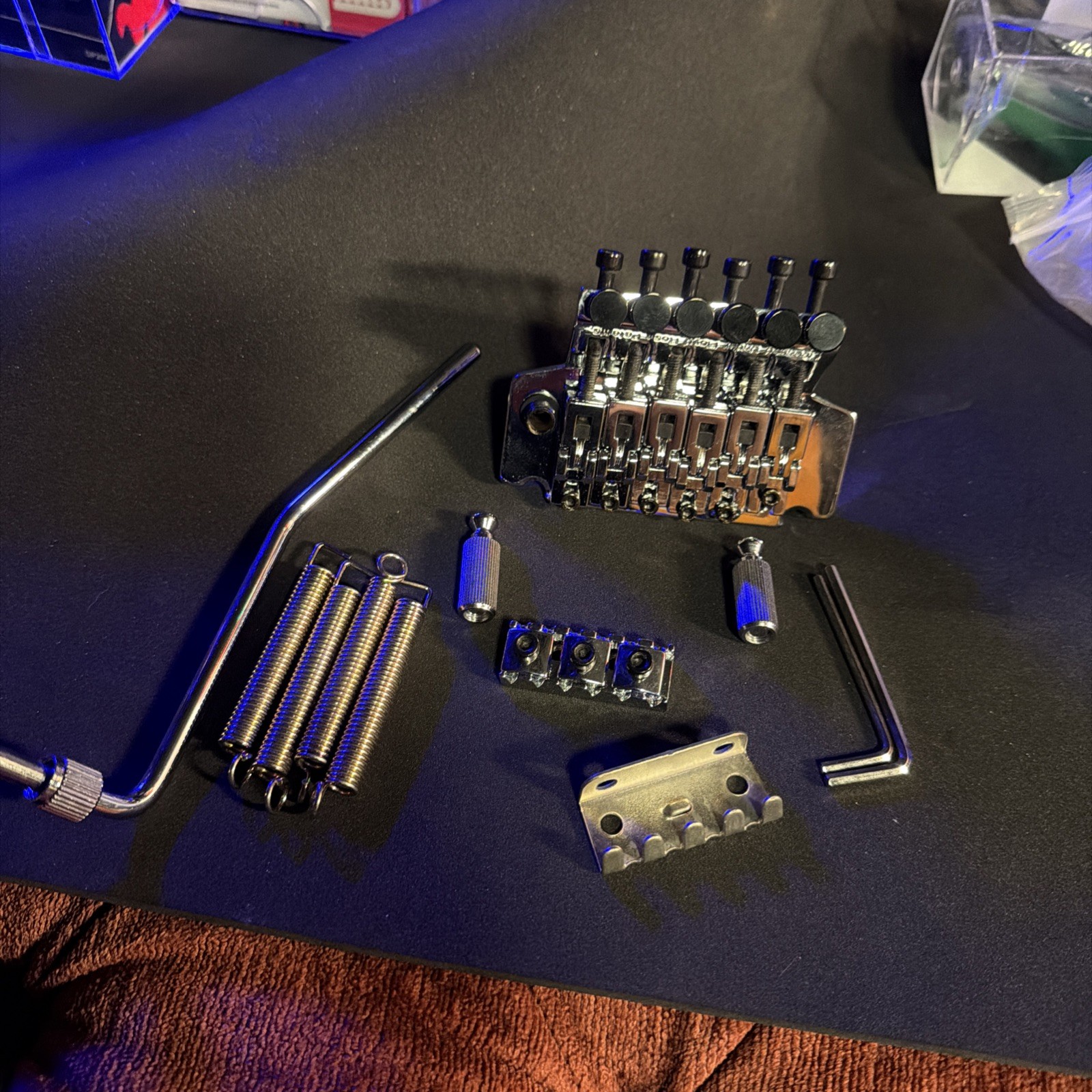 Unbranded Floyd Rose Lic Tremolo R-1 nut Double Locking Chrome #BL001-CR 34mm