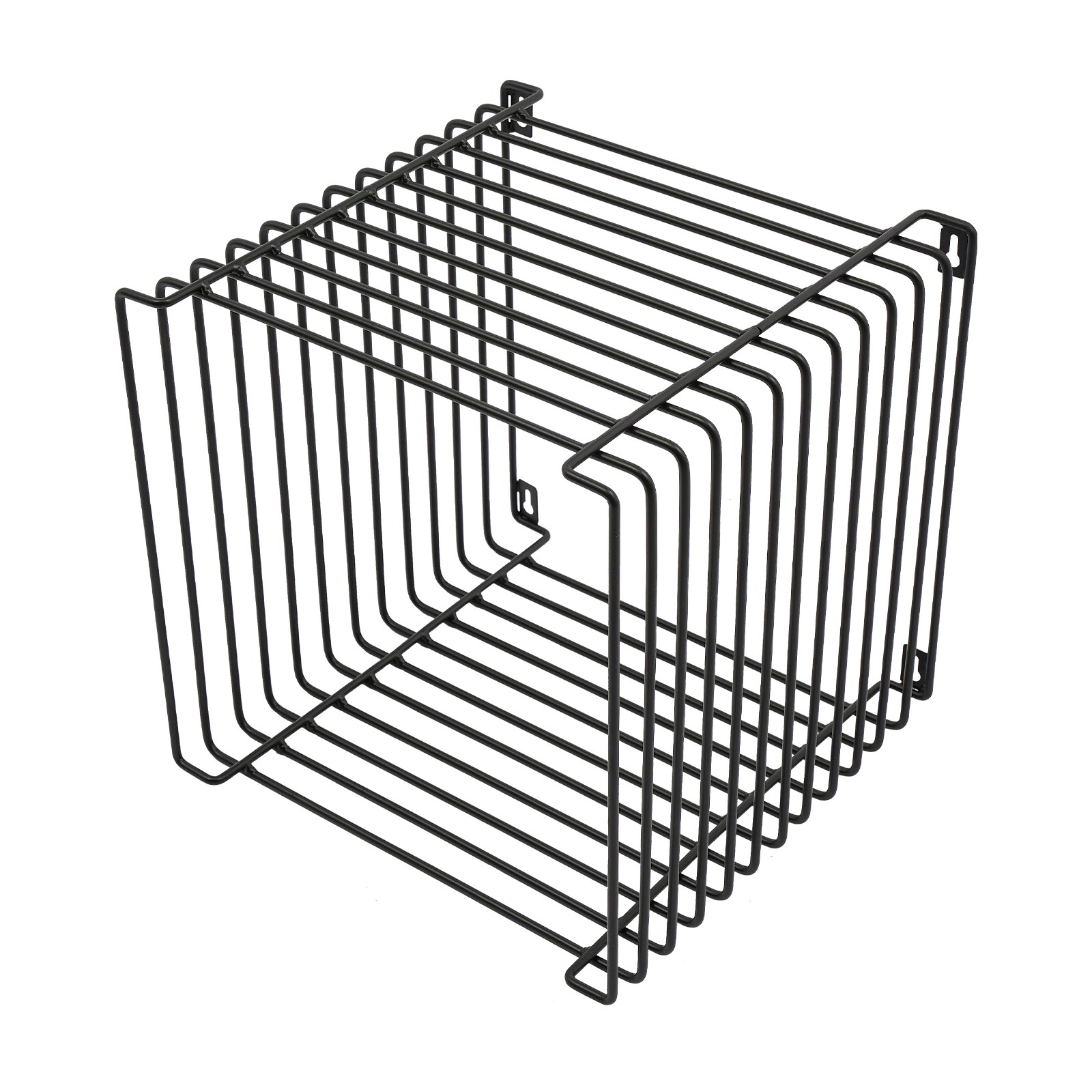 30x30x30cm Vintage Side Table Square Geometry Side Table Linear Metal End Table