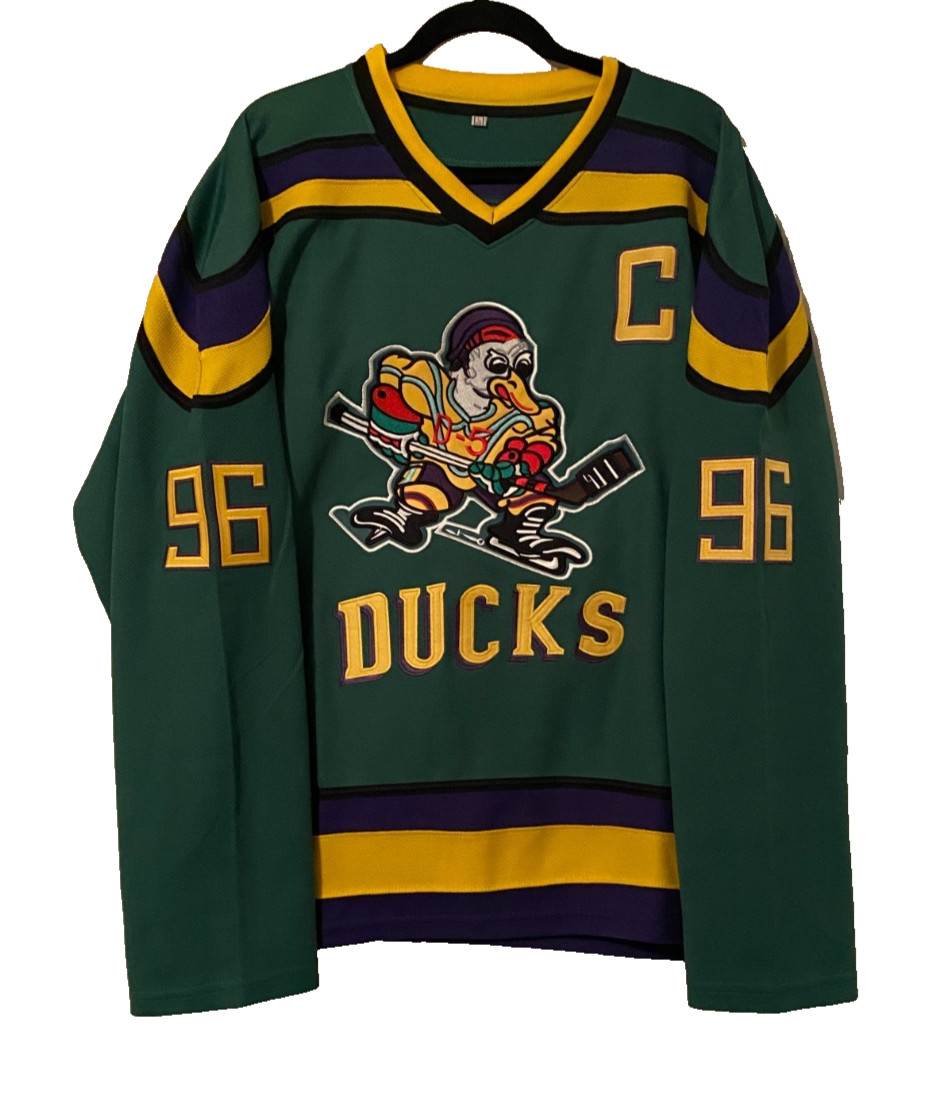Mighty Ducks Adult L ASO Conway #96 Jersey Hockey Embroidered 90's Movie