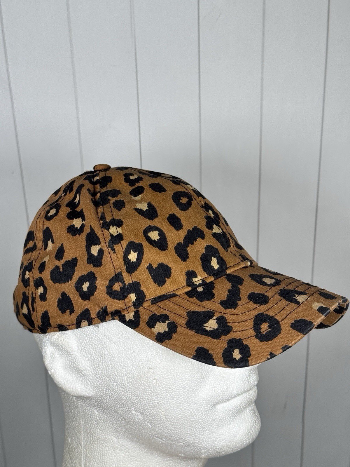 Leopard Cheetah Animal Print Brown Ball Cap Sassy Sporty Casual Womens Hat