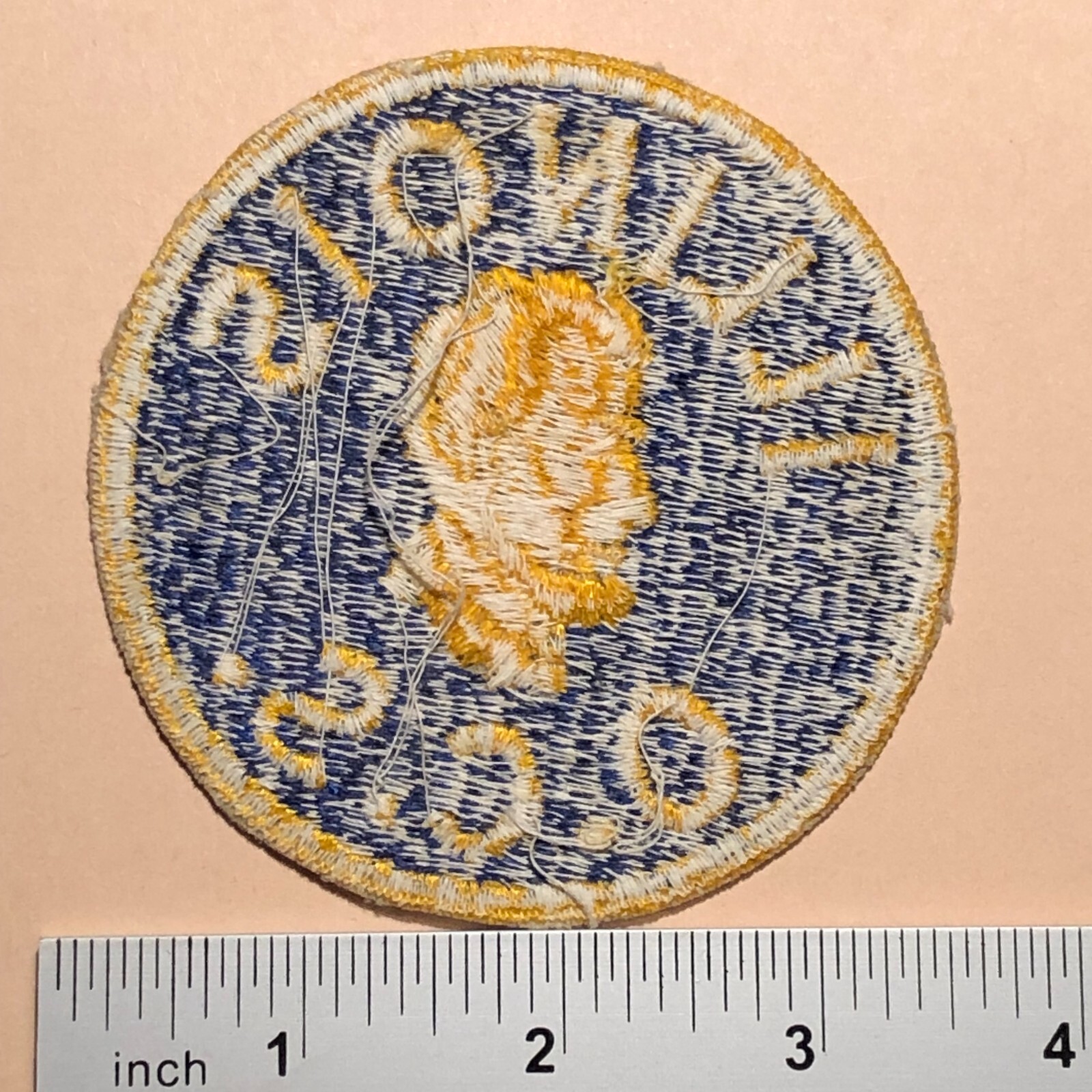 Illinois O.C.S. patch - blue and yellow