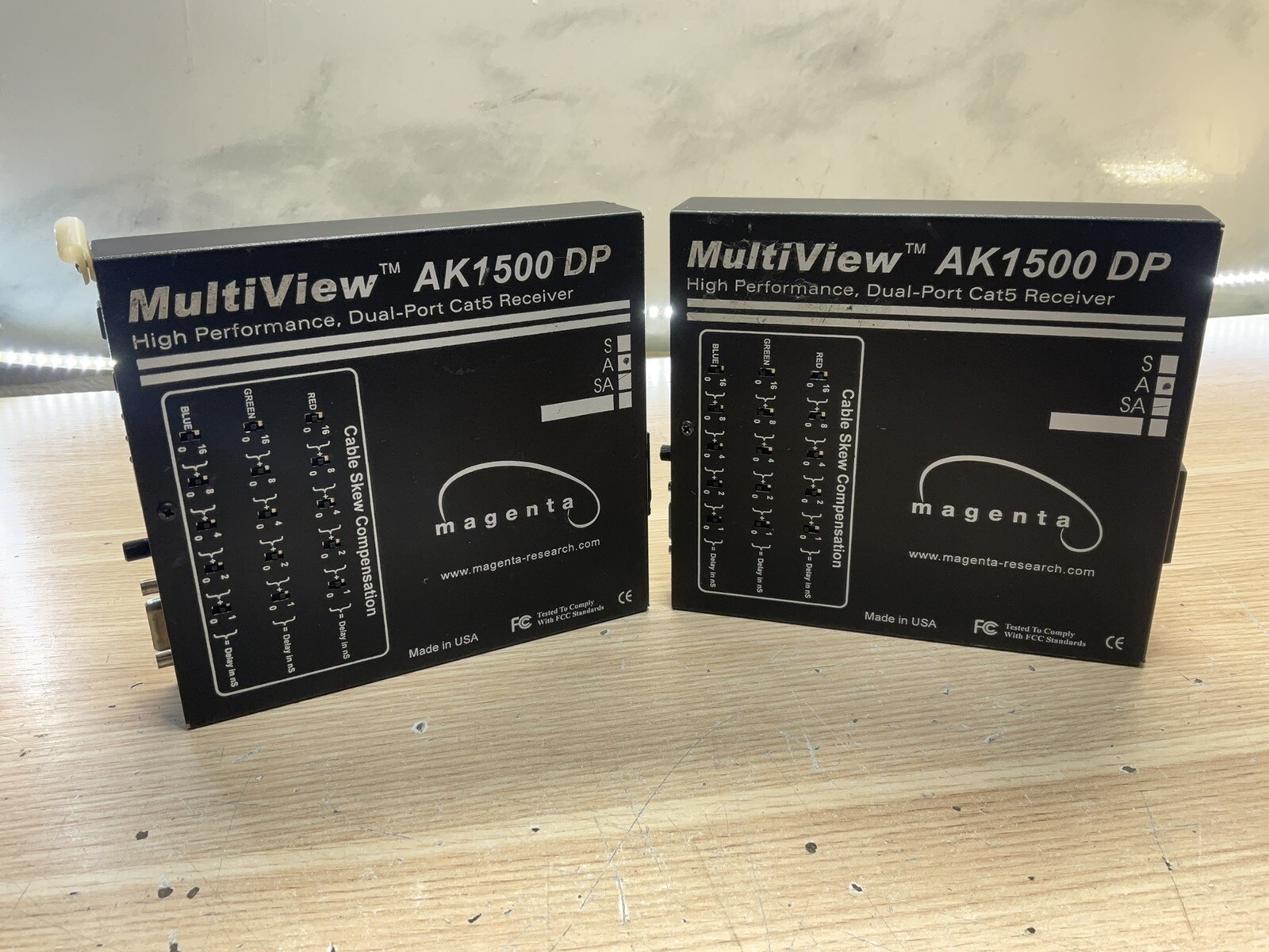Magenta MultiView AK1500 (DP) Dual Port Cat5 Video Receiver/lot Of 2 /JUA2268