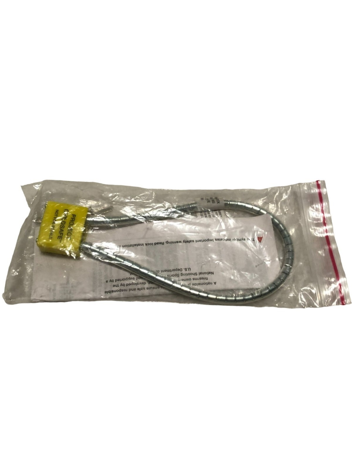 NWOT Project Child Safe Gun Lock - Child Safe Cable With Padlock, 2 Keys,