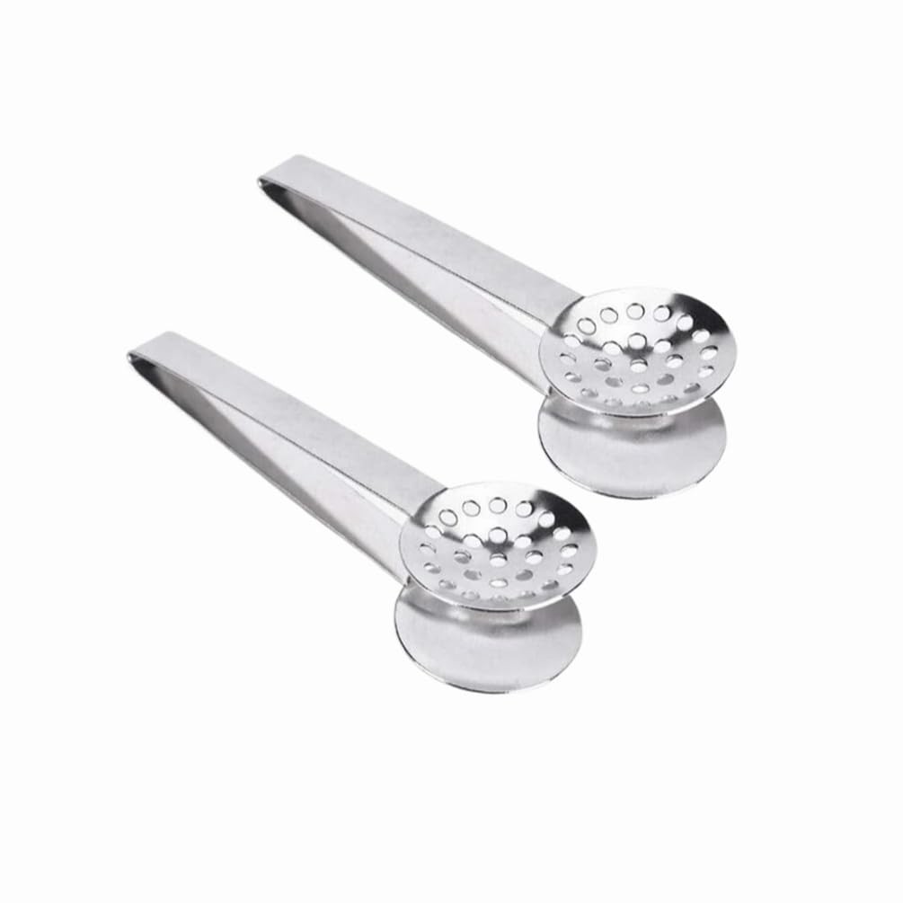 Stainless Steel Tea Bag Squeezer, Metal Grip Holder Medium, Silver