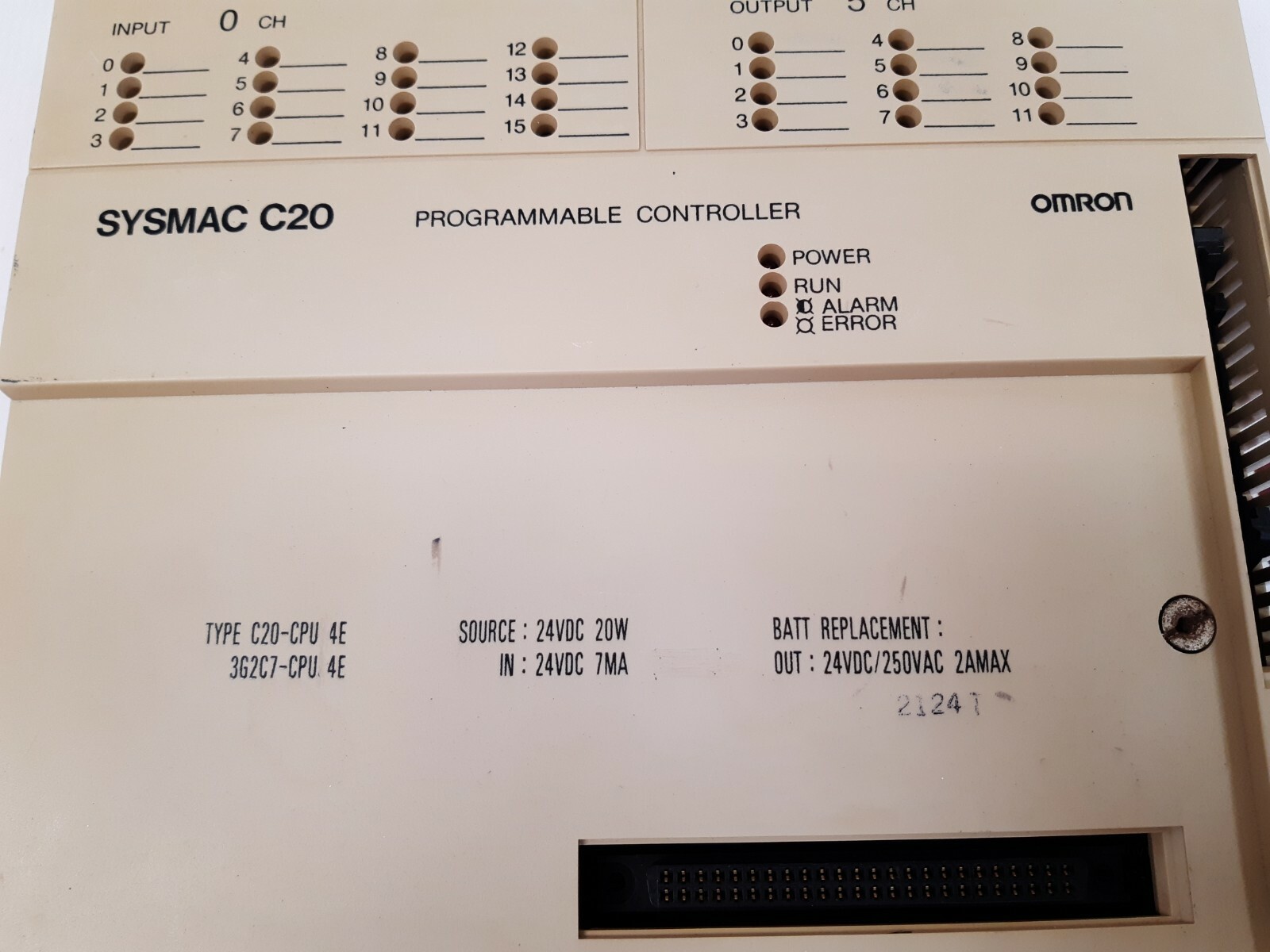 Omron tateisi c20-cpu 4e 3g2c7-cpu 4e programmable controller