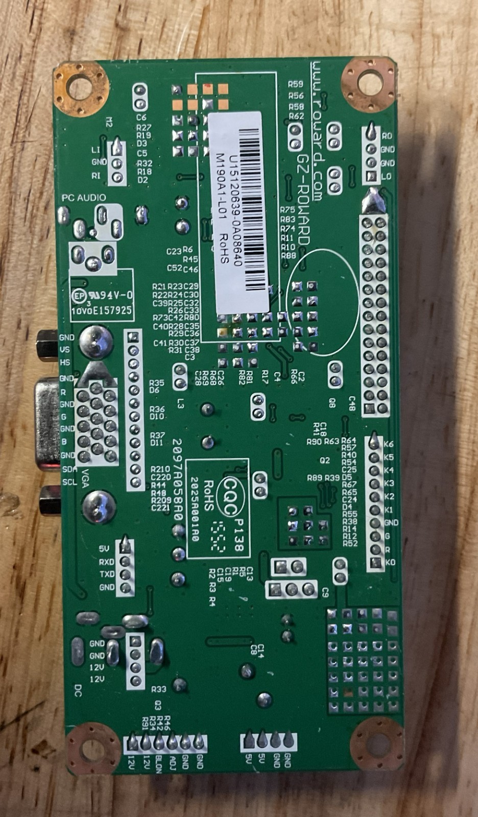 LCD Controller Board (LVDS Driver)~1024×768~VGA~New~M.RT2270C.1 AI435
