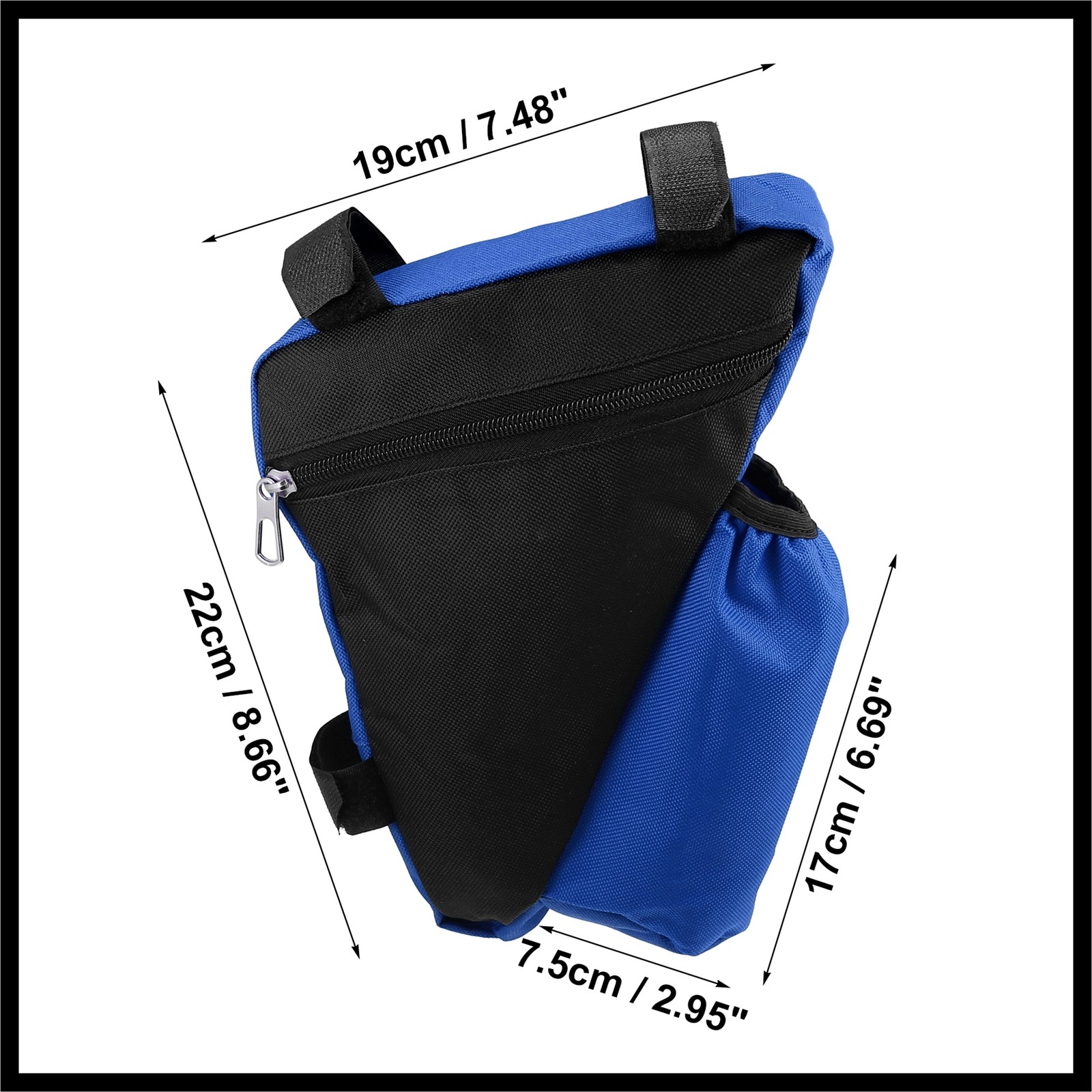 Triangle Frame Bag with Bottle Holder Storage Bag for Mountain Bicycle