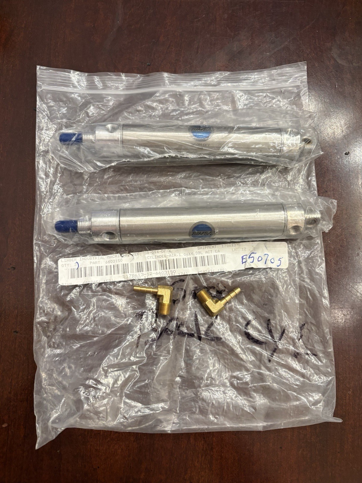 2x- Bimba Pneumatic Cylinder SR-094-DPY-00MC (D-121307-3) NOS