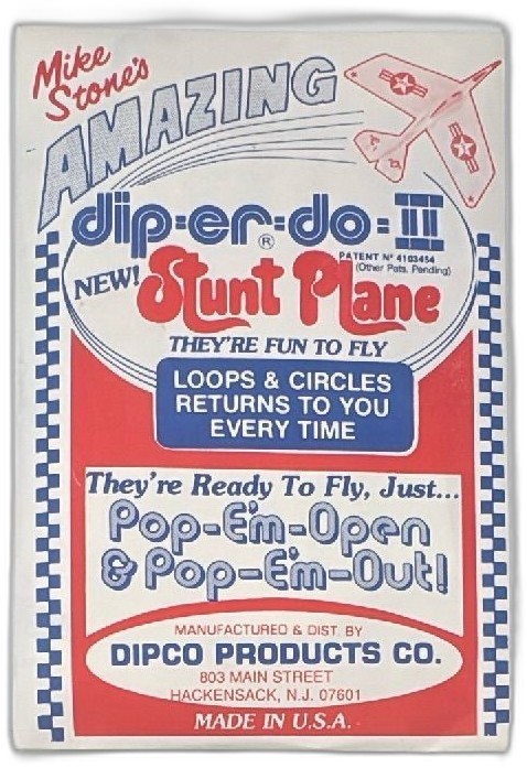 Vintage Dip Er Do III Stunt Plane Set Mike Stone Dipco Products Hackensack NJ US
