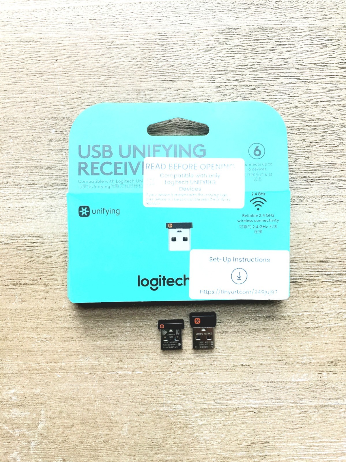 Logitech Unifying Receiver USB Dongles Keyboard Mouse - 2 PCS - GENUINE