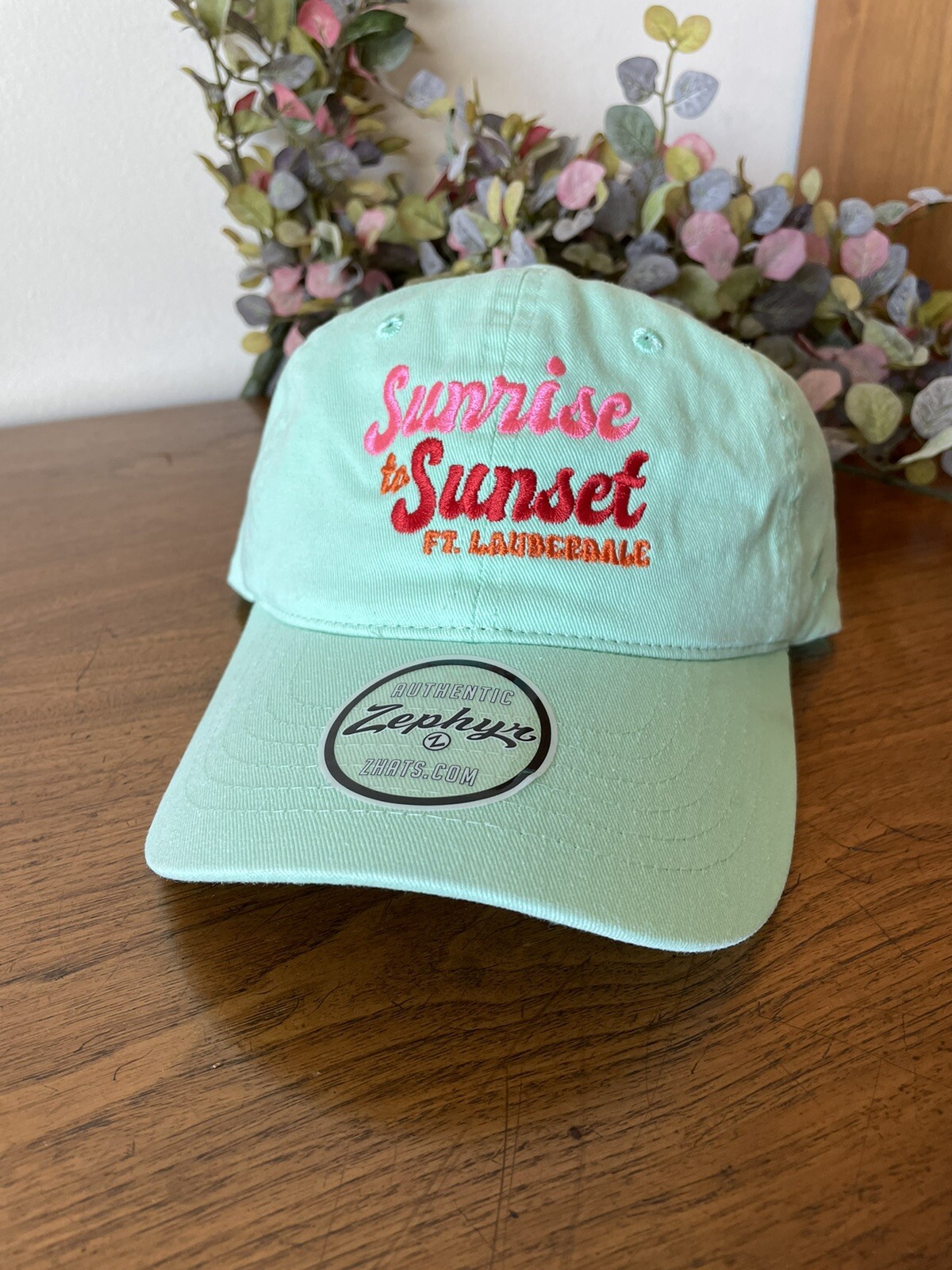 New Zephyr Ft. Lauderdale Sunrise to Sunset Baseball Hat, Woman, Man, Adjustable
