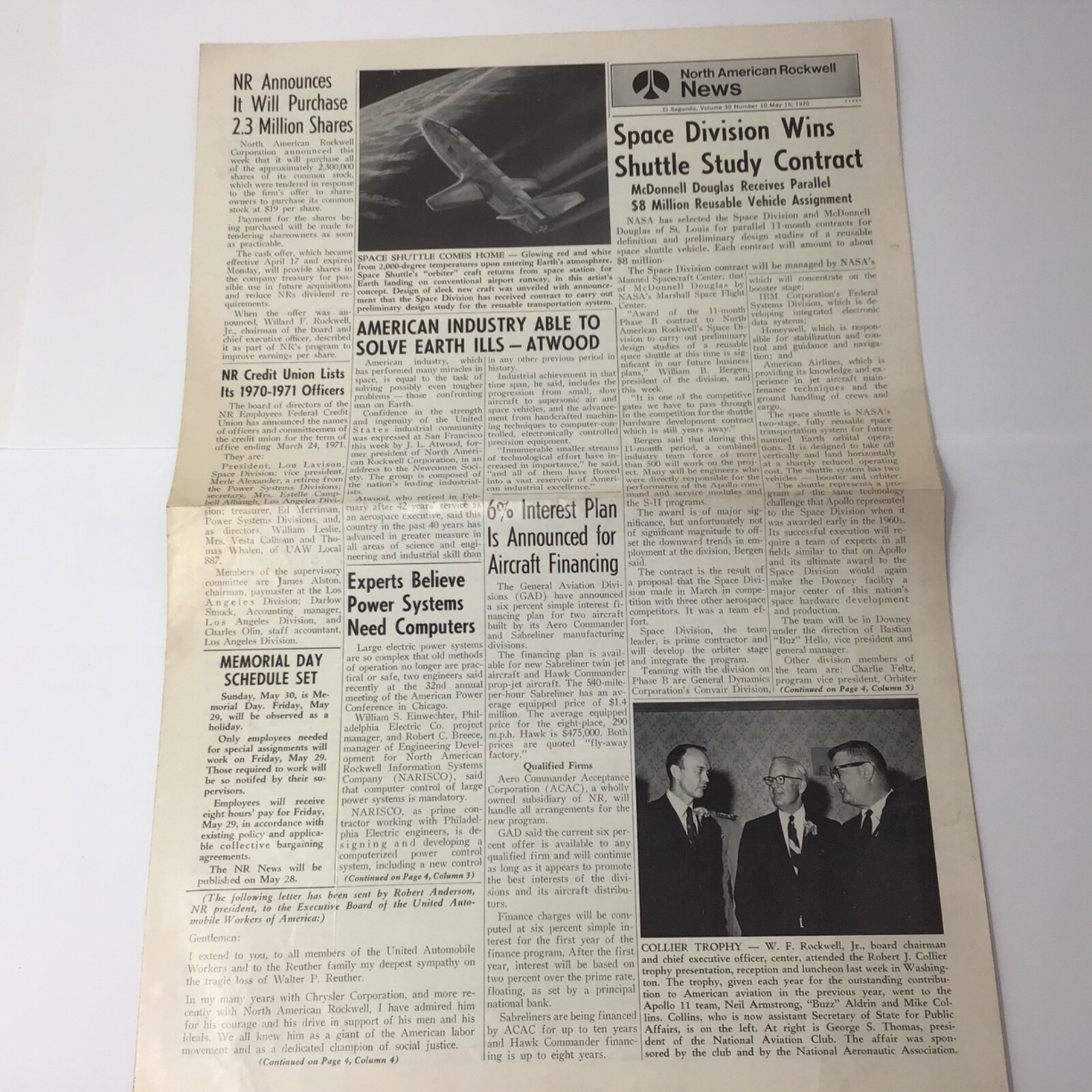 1970, May 10, NORTH AMERICAN ROCKWELL NEWS volume 30 Number 10