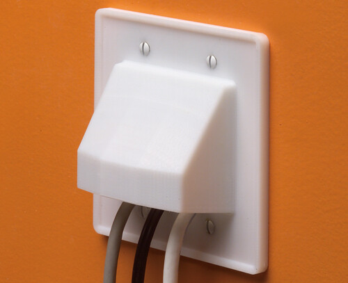 Arlington CE2 Recessed Low Voltage Two Gang Cable Plate 5pack