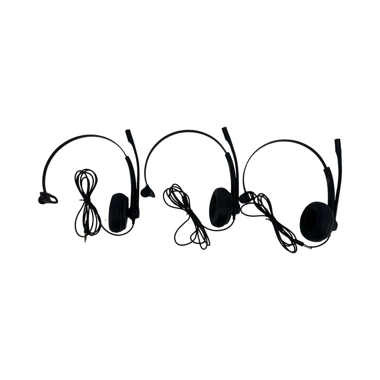 Lot of 3 - Yealink YHS34-LITE-MONO Wideband Headset for Yealink IP Phones