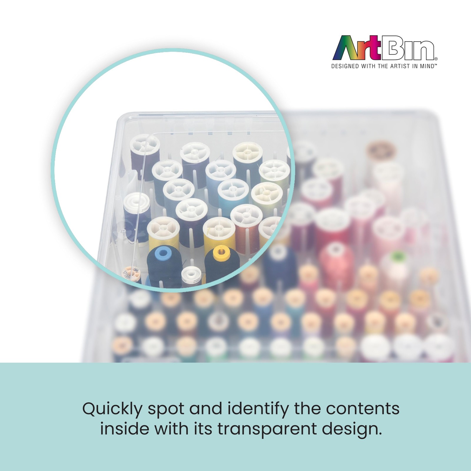 ArtBin Super Satchel Thread Box - Versatile Storage Pack of 1, Clear