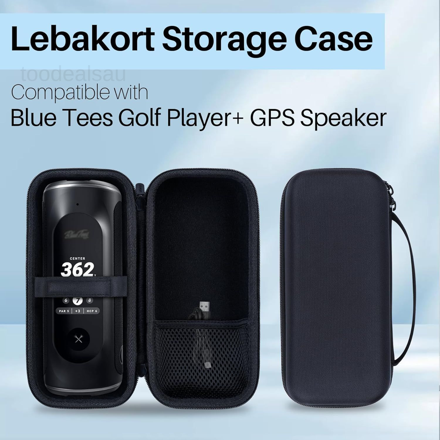 Hard Case Compatible with Blue Tees Golf Player+ GPS Speaker Black