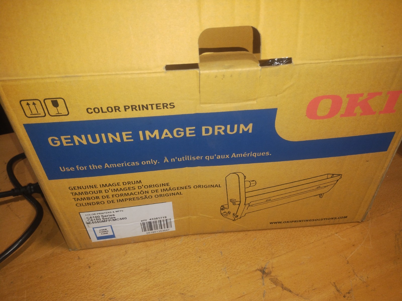 Genuine OKI 43381719 Cyan Image Drum for OKI C6100, C6150 ~ New