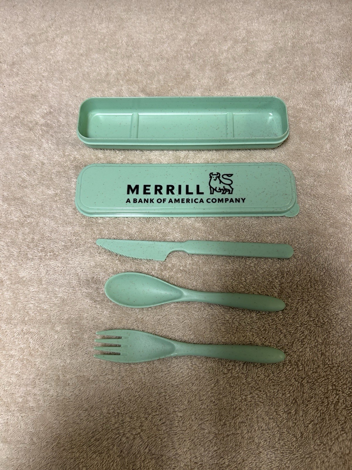 Merrill Lynch 3 piece Flatware (Silverware) with case!