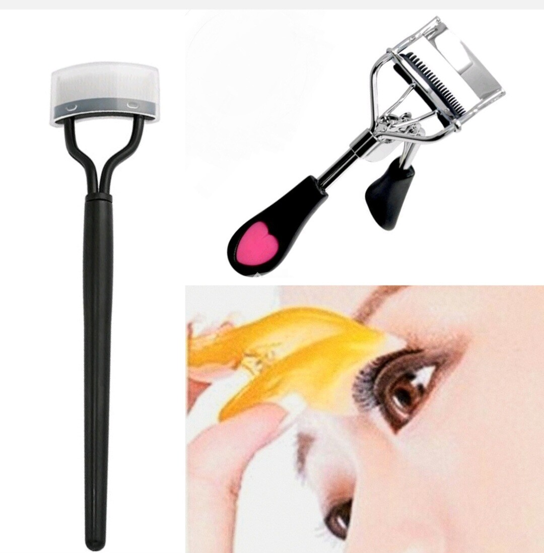 3/4 LOT Eyelash Applicator Clip Seperator Built In Comb Curler Makeup Tools