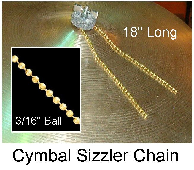MusicianAtHeart CYMBAL SIZZLER CHAIN 18" Brass Ball Buzzing Accessory Jazz