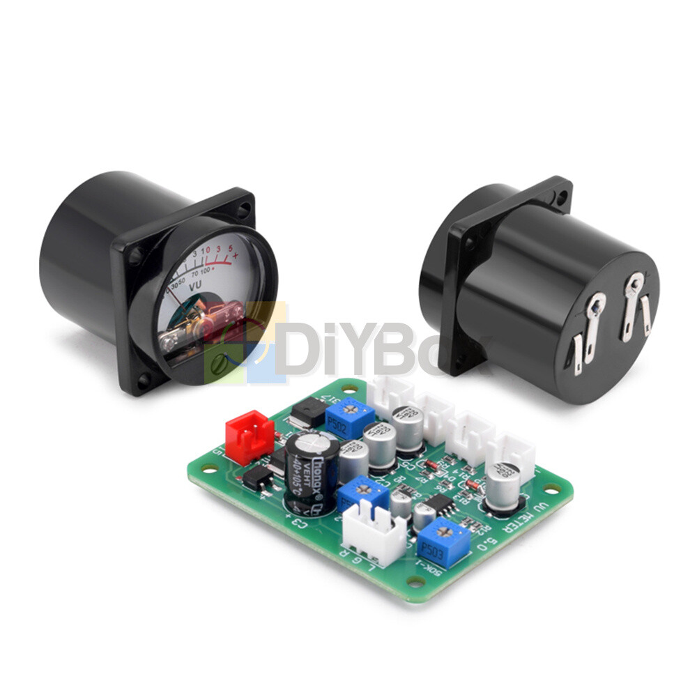 2x VU Meter DB Panel Sound Level Display & Driver Board for DIY Amplifier New