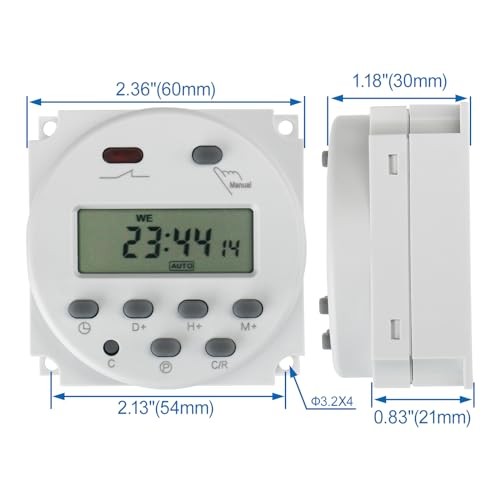 Time Switch Relay,Digital LCD Programmable,110V AC Input,200-250V 16A Timer