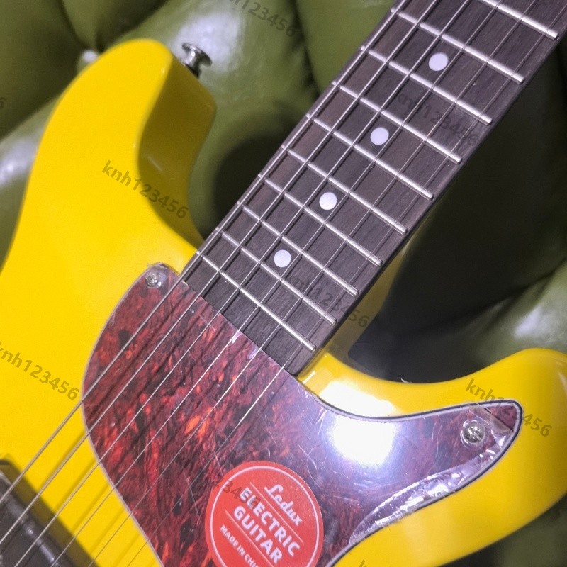 Electric Guitar Yellow P90 Pickup Pickguard Tortoise Stainless Rounded Fret Edge