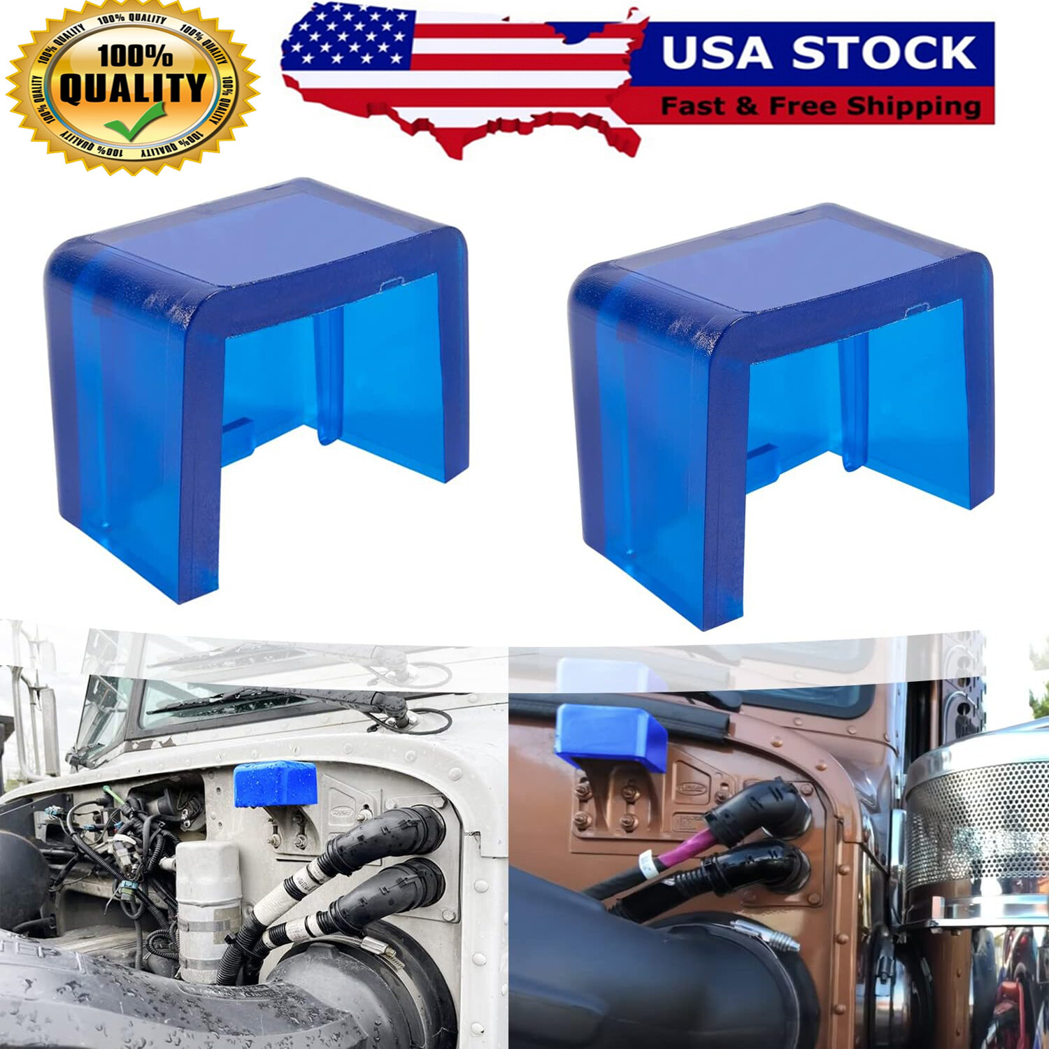 for Peterbilt 330, 357, 377, 379, 385 Polyurethane Hood Bumpers Bushing 2PCS