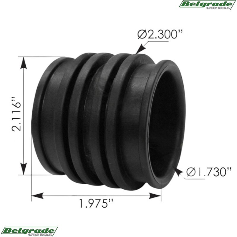 561.62925 Water Pump Tube Mack-Volvo 1.73"x1.97" MP8 D13 Replaces 21021925