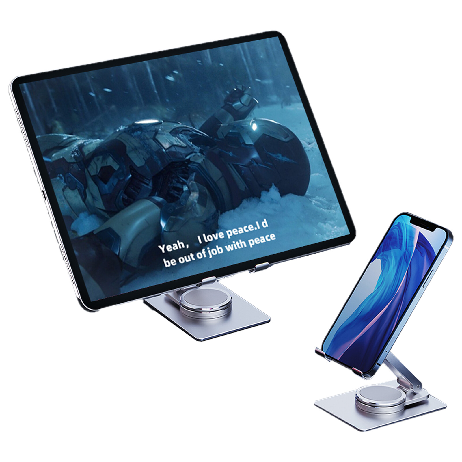 Foldable 360° Rotatable Base Desktop Stand Mount Holder for Tablet PC Cell Phone