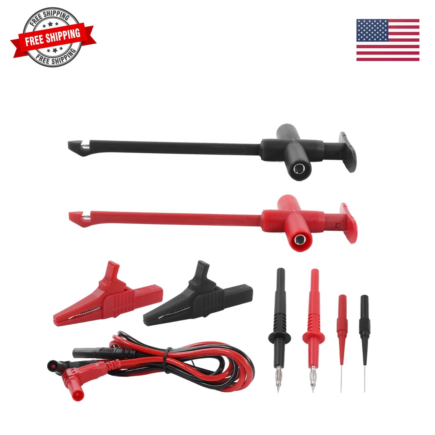 Multimeter Automotive  Wire Kit Puncture Probes with Wire Piercing Probe Clip...