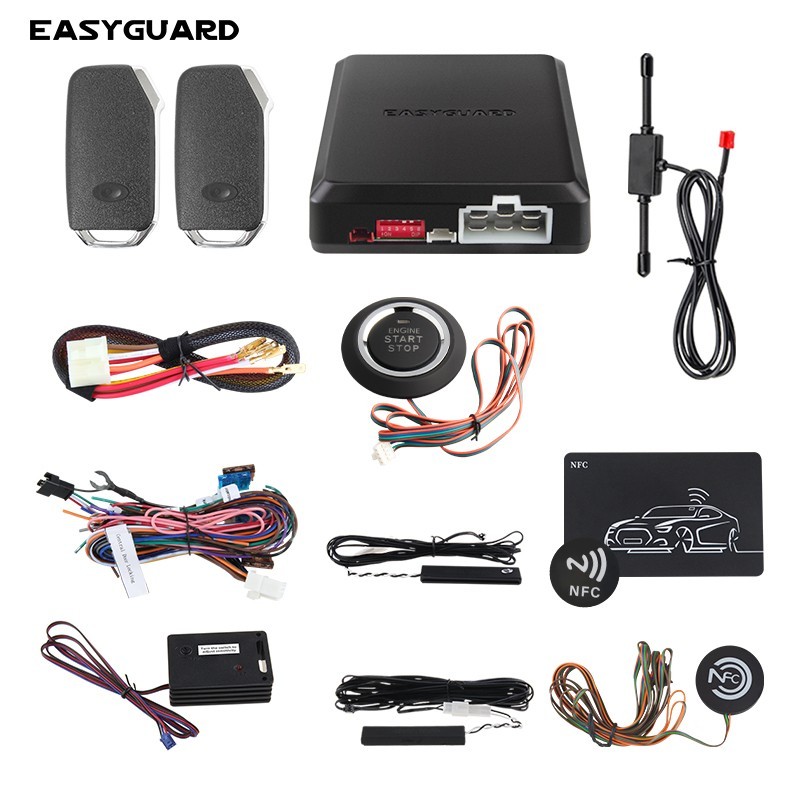 EASYGUARD Universal PKE Car Alarm Remote Start Push Button Start Auto Start