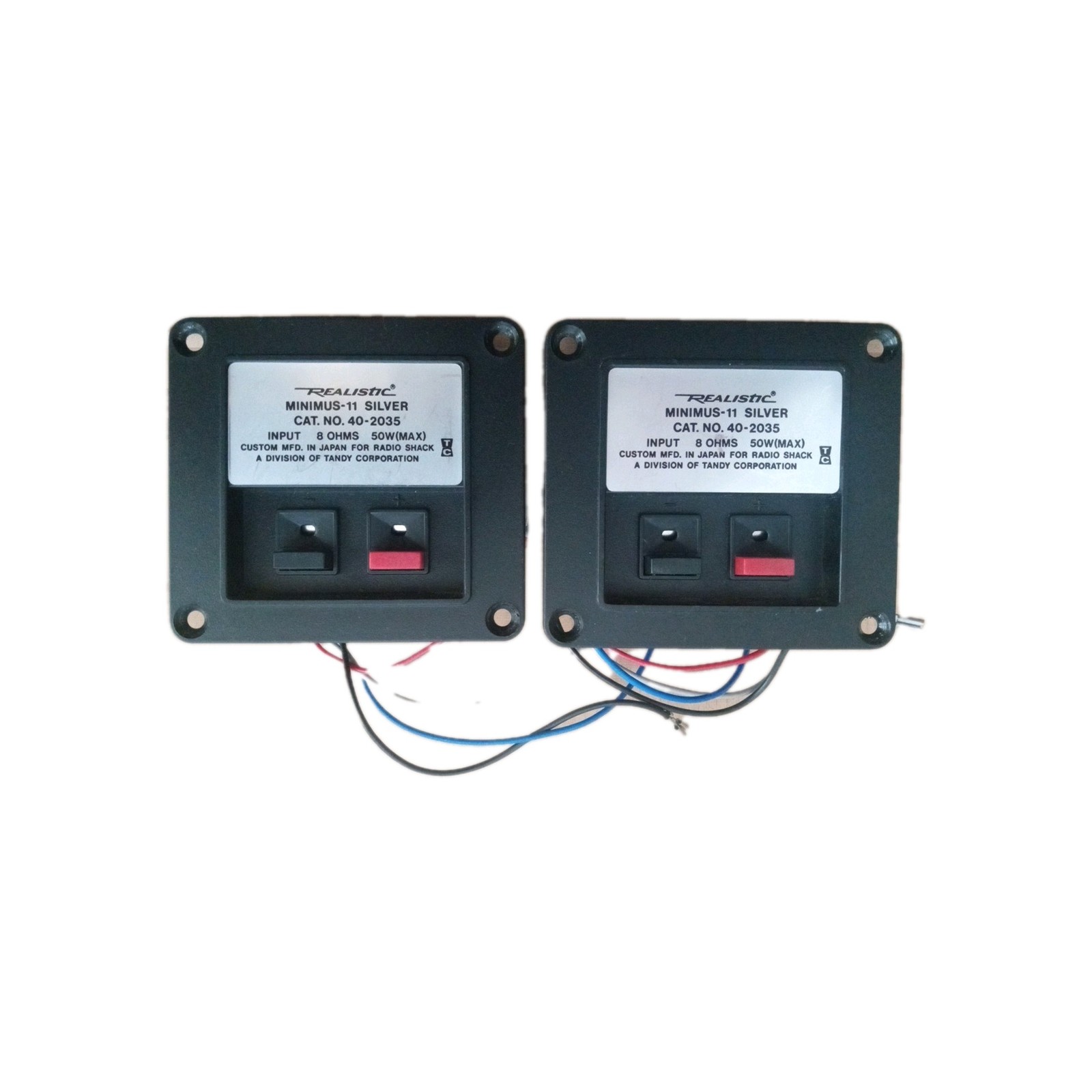 One Pair Radio Shack Realistic Minimus 11 Crossovers/Speaker Connection Plates